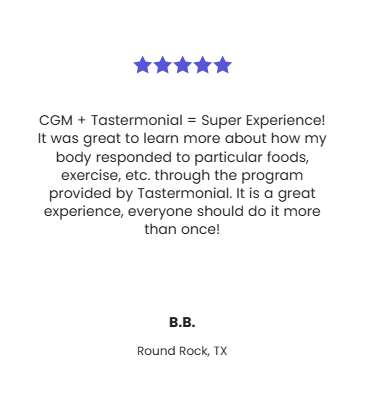 What customers are saying tastermonial