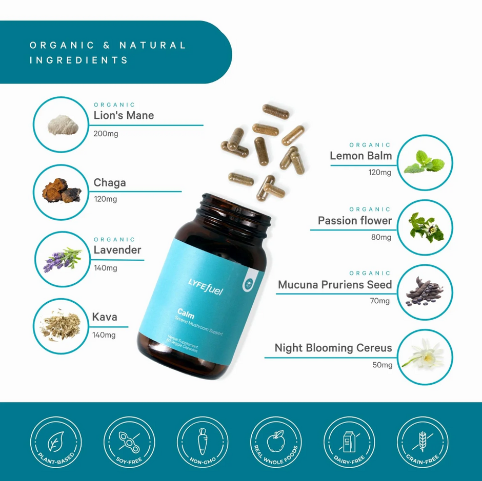 Adaptogen Calm Support Supplement Vitality Support tastermonial sale organic & natural ingredients