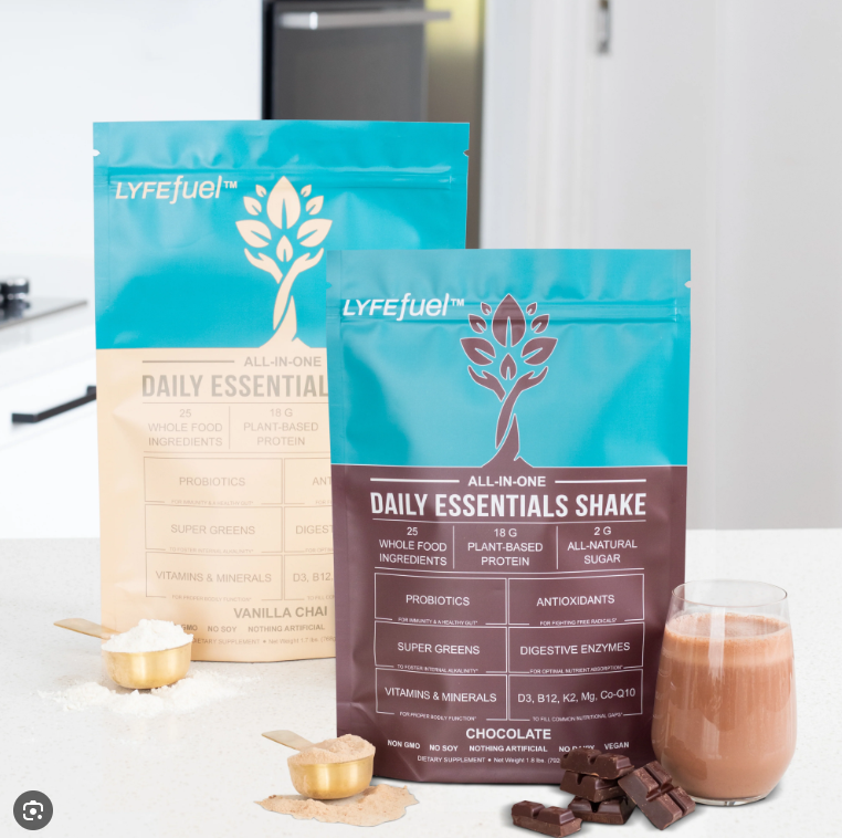 Lyfefuel Chocolate vanilla Essential Shake Tastermonial Sale Supplement  Bundle 