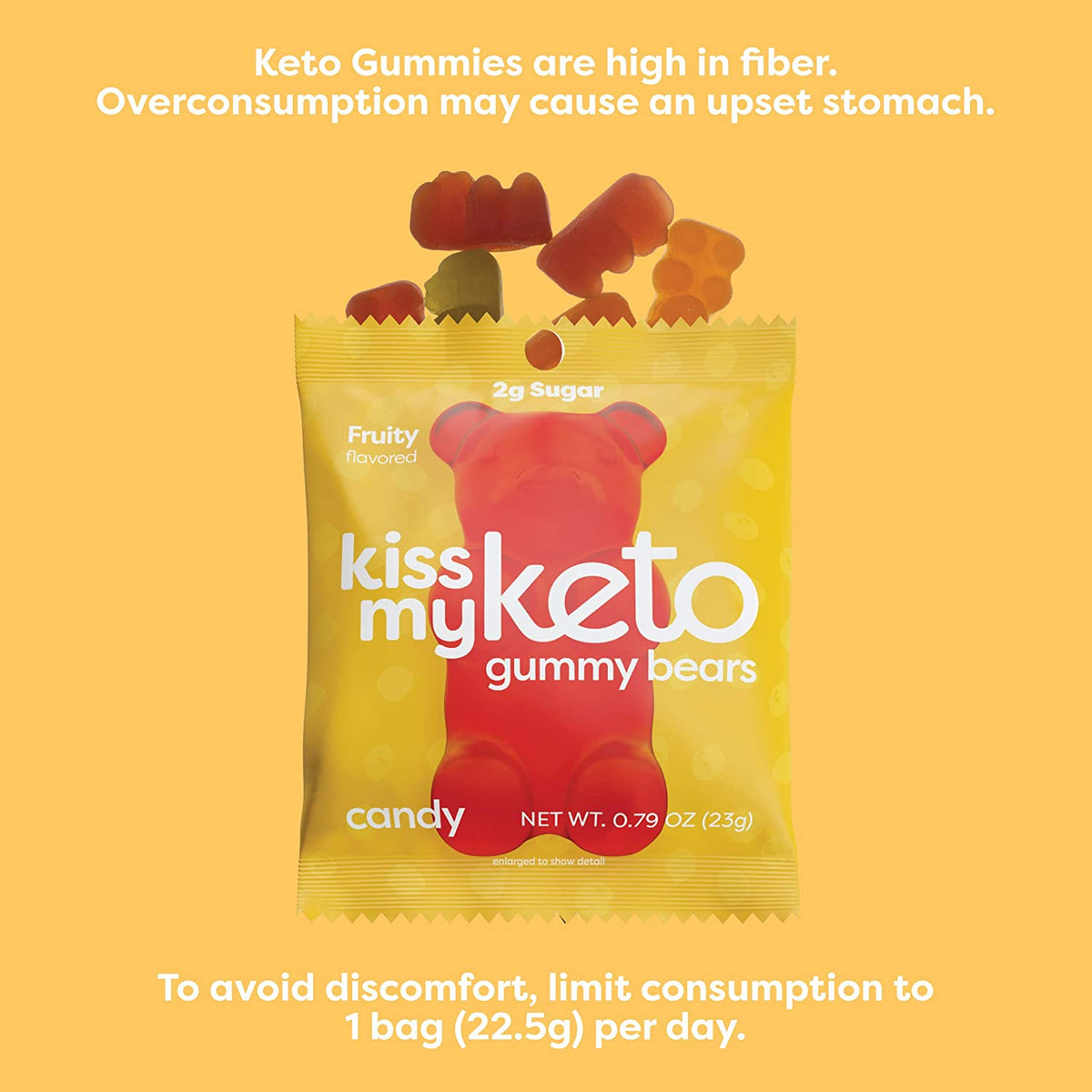 [Kiss My Keto] Candy Gummy Bears Keto Gummies | 0.79oz | 1 Bag