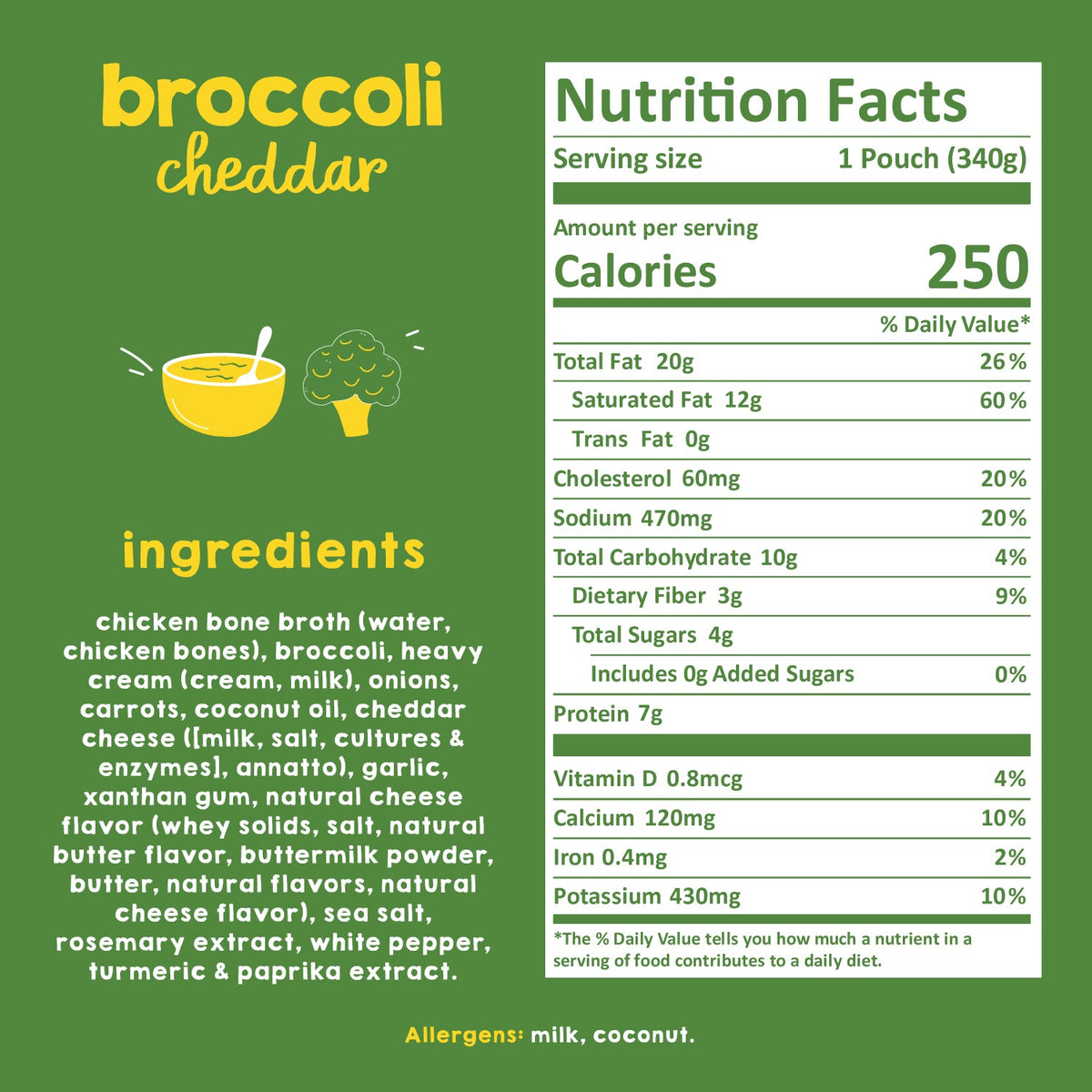 [Proper Good] Broccoli Cheddar Soup | 340g | 1 Pouch