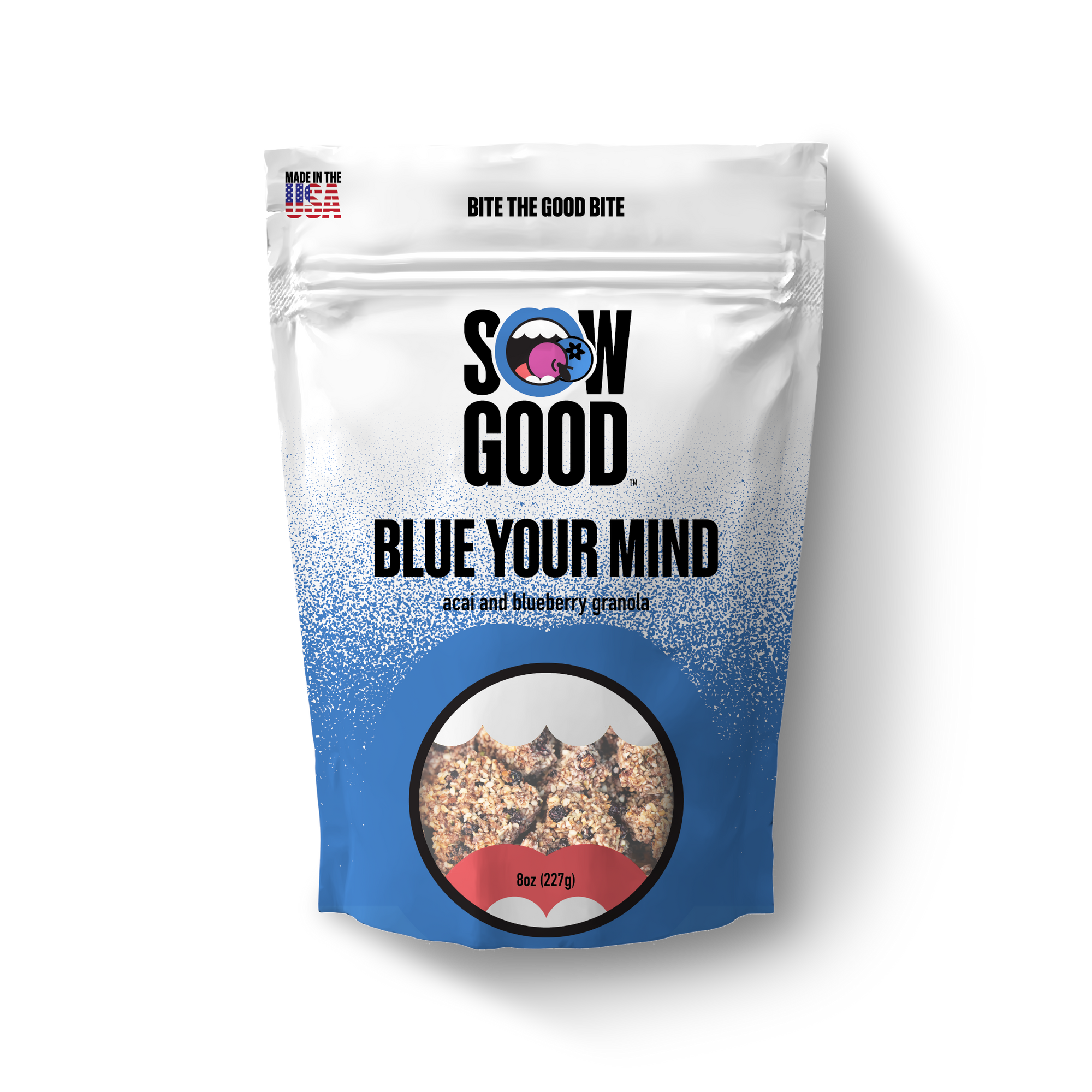 [Sow Good] Blue Your Mind Granola (Blueberry & Acai) | 8oz | 1 bag