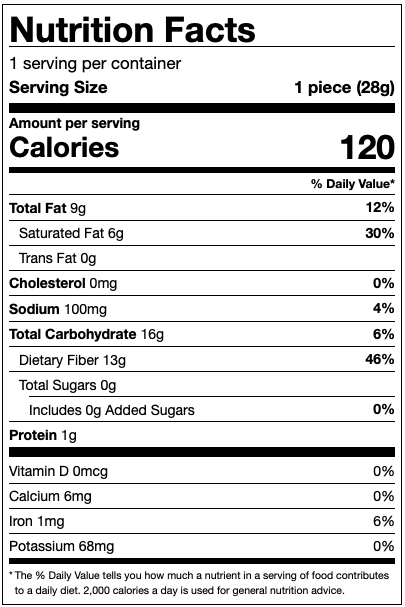 [Choc Zero] Dark Chocolate Coconut Keto Bark | 6oz | 1 Bag