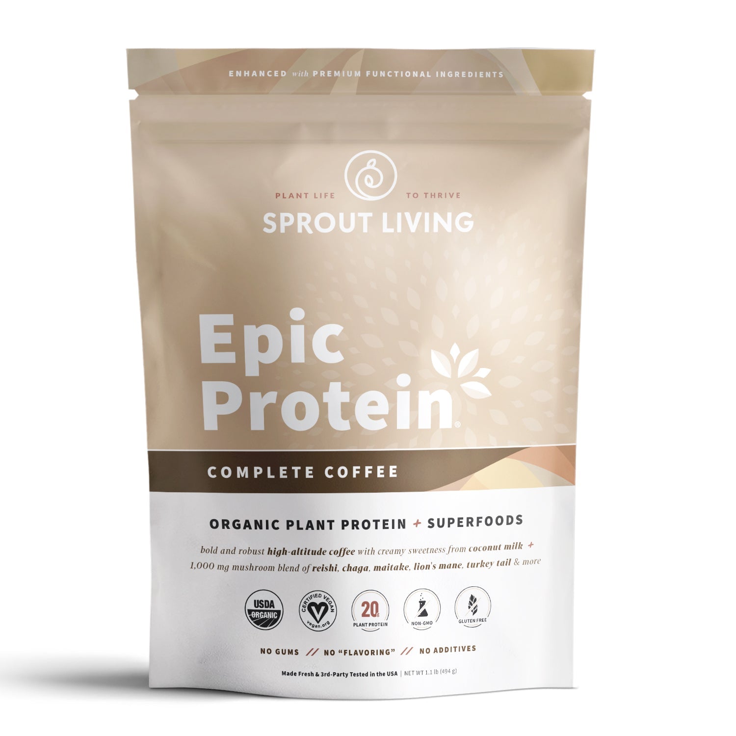 [Sproutliving] Epic Protein, Complete Coffee | 494g | 1 Bag