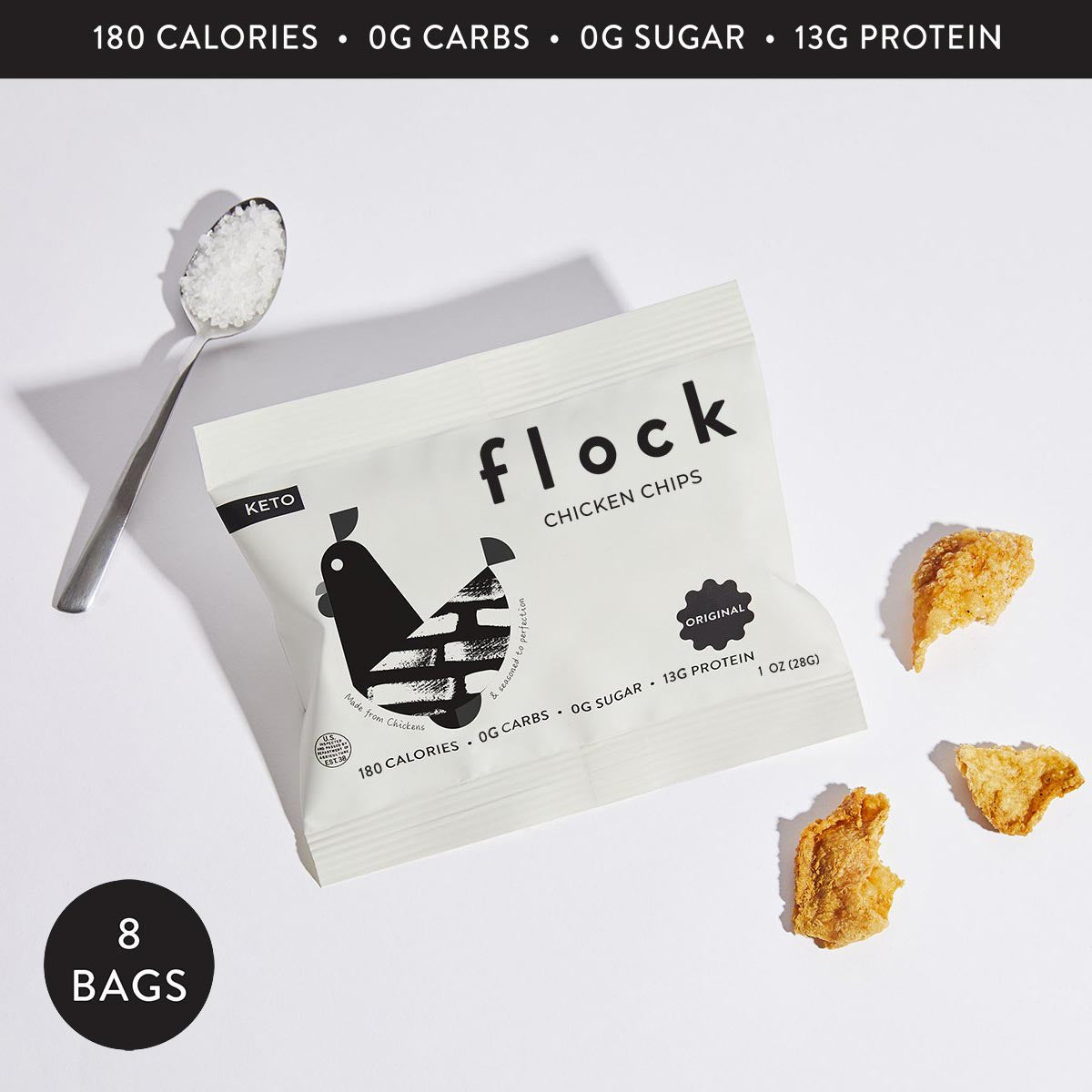 [Flock] Chicken Chips Original | 1oz | 1 Bag