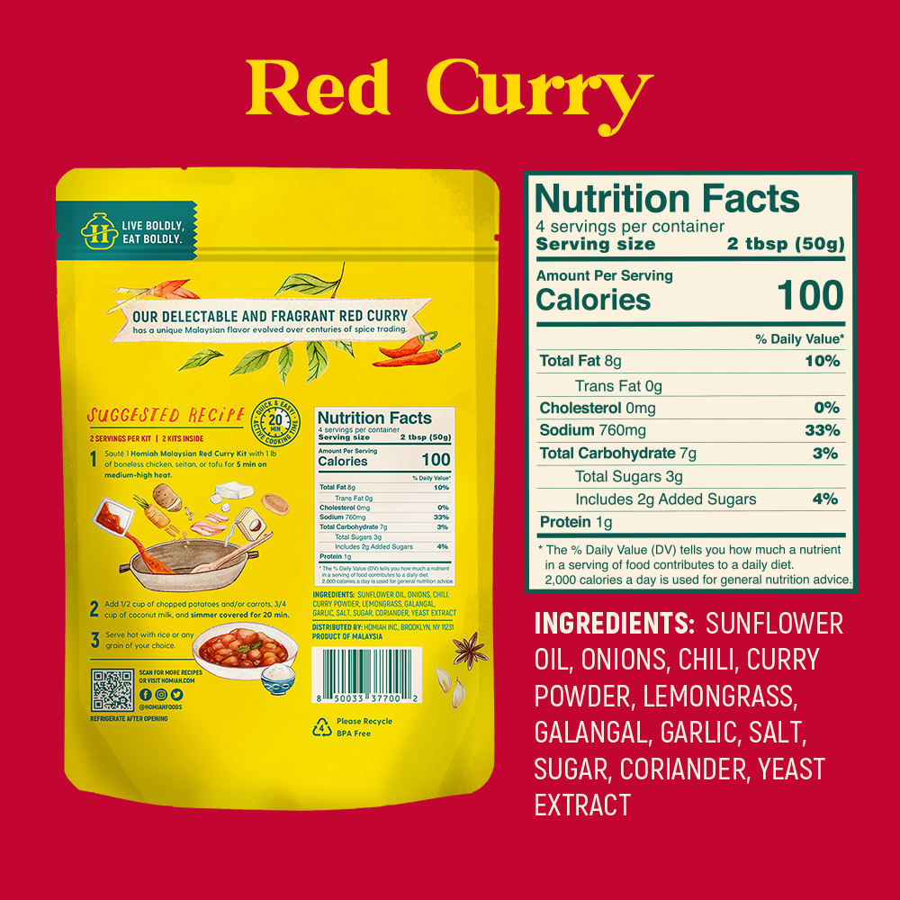 Malaysian Red Curry Spice Kit - 3 Pack
