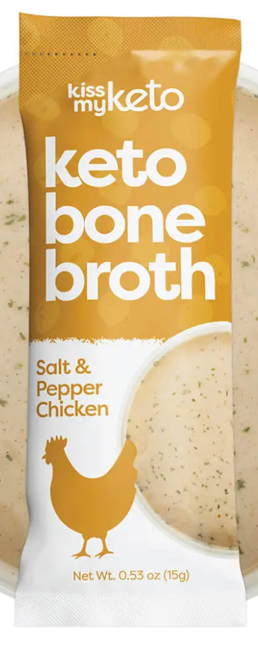 [Kiss My Keto] Salt & Pepper Chicken Bone Broth Powder | 0.53oz | 1 Pack