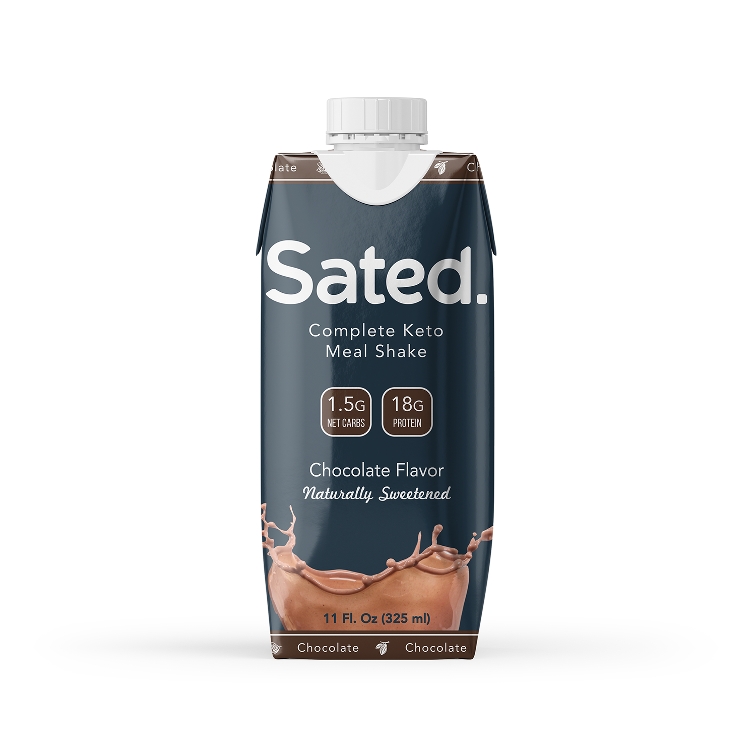 [Sated] Ready to Drink Complete Keto Meal Shake | 11 FlOz | 1 bottle