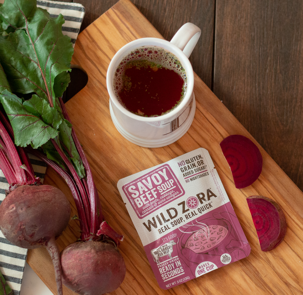 [Wild Zora] Soups - Savoy Beef with Beets, Cabbage, Carrots &amp; Wine Vinegar | 0.5oz | 1 Pack
