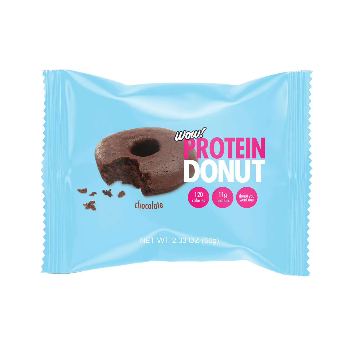 [Wow! Protein Donuts] Chocolate | 2.33oz | 1 Donut