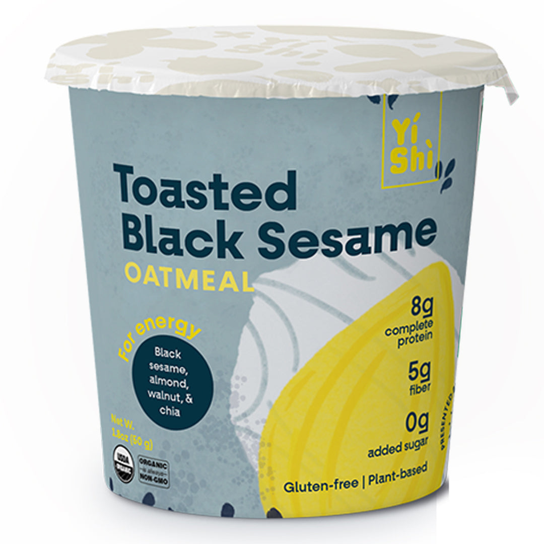 [Yishi] Toasted Black Sesame Oatmeal Cups | 50g | 1 Cup