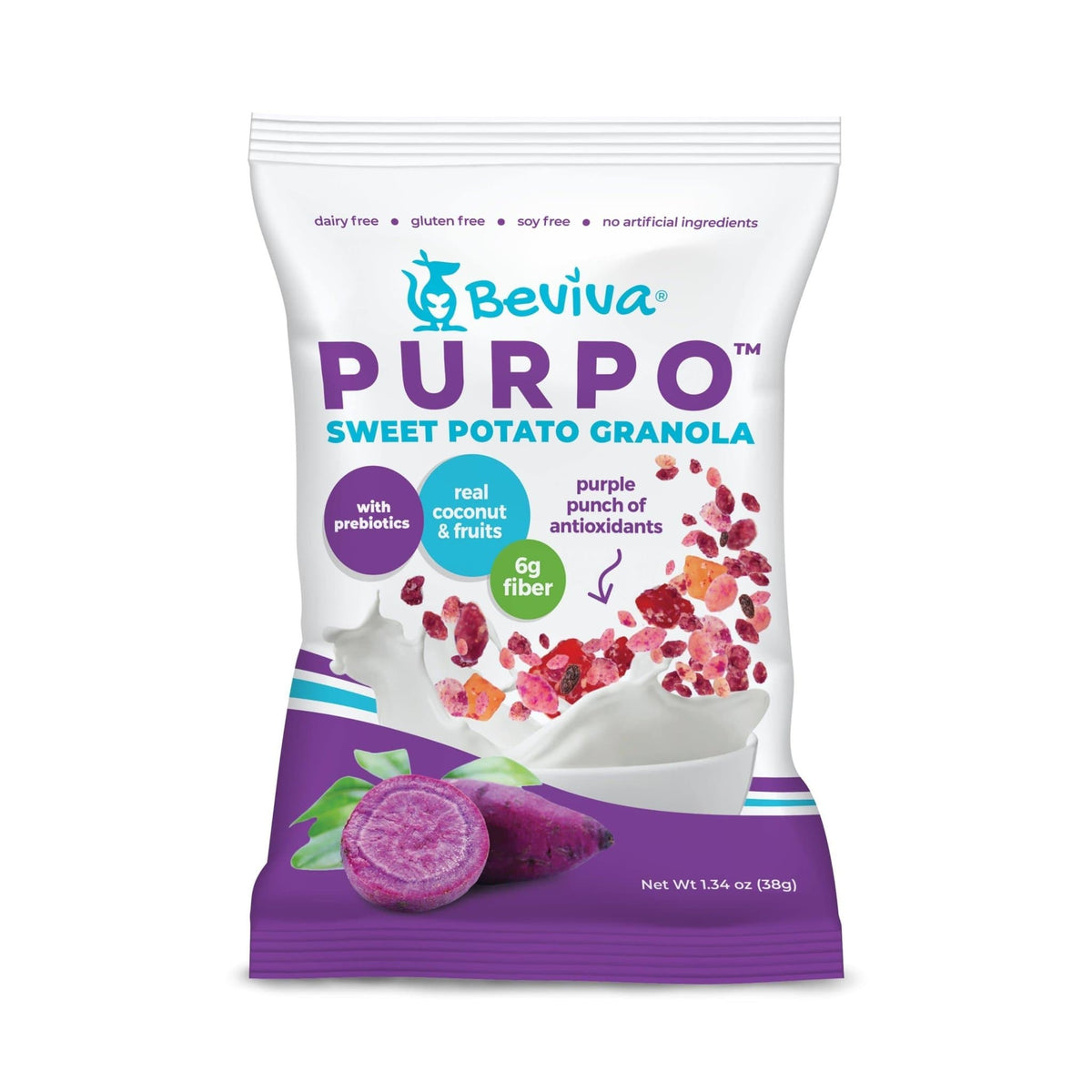 [Beviva] PURPO Granola 1.34 oz Pouch exclusive at Tastermonial
