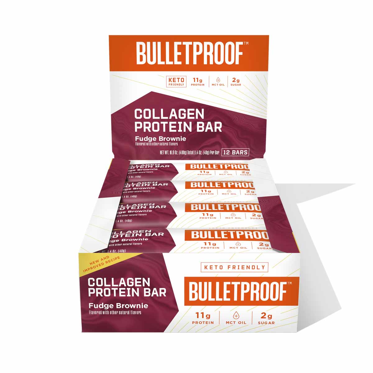 [Bulletproof] Fudge Brownie Collagen Protein Bar | 40g | 1 Bar