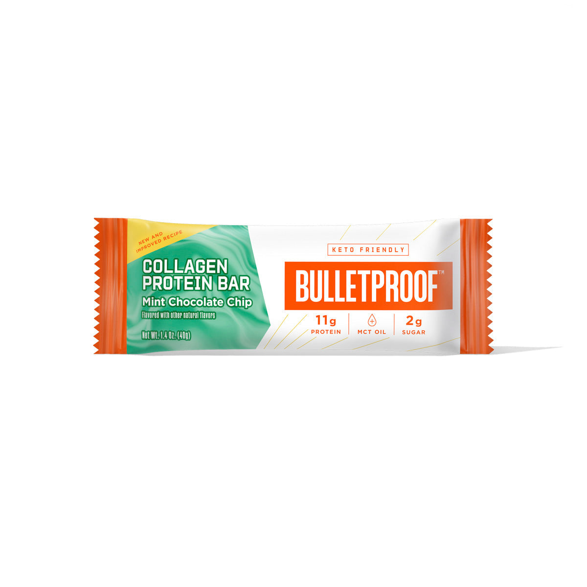 [Bulletproof] Mint Chocolate Chip Collagen Protein Bar | 40g | 1 Bar