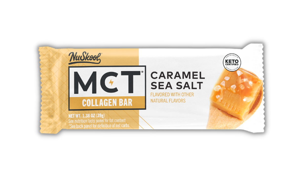 [Nuskool] Caramel Sea Salt - MCT Collagen Bar | 39g | 1 Bar