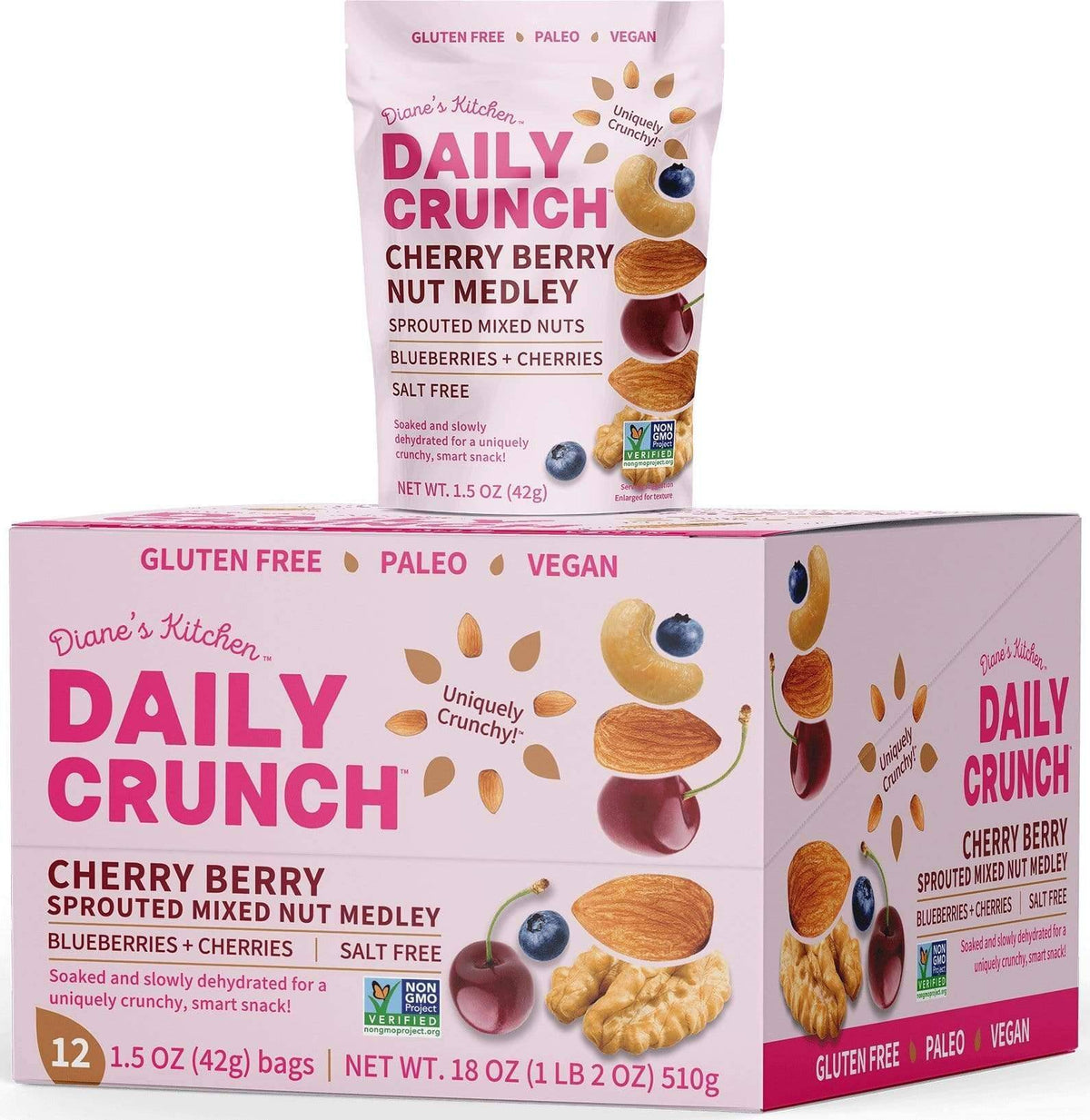 [Daily Crunch Snacks] Cherry Berry Nut Medley I 1.5oz exclusive at