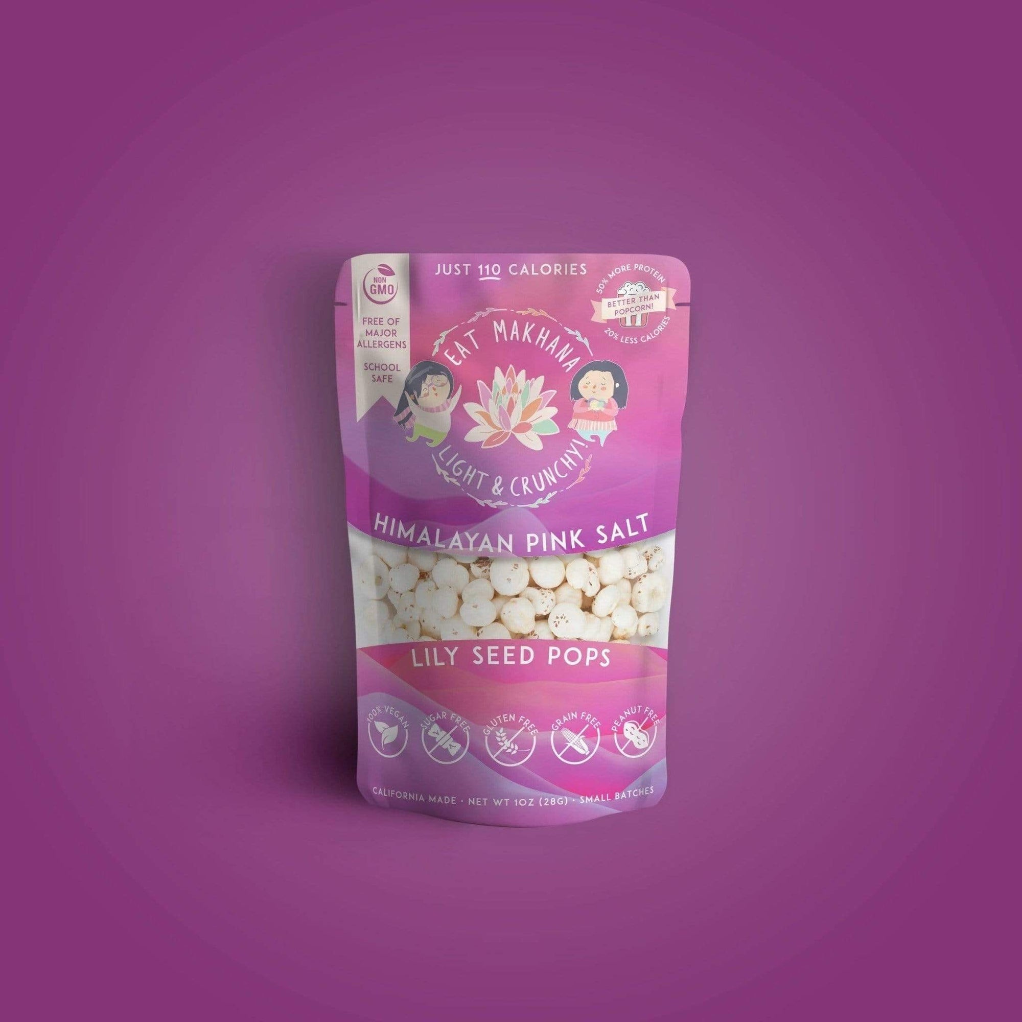 [Eat Makhana] Himayalan Pink Salt Water Lily Seed Pops | 1oz exclusive