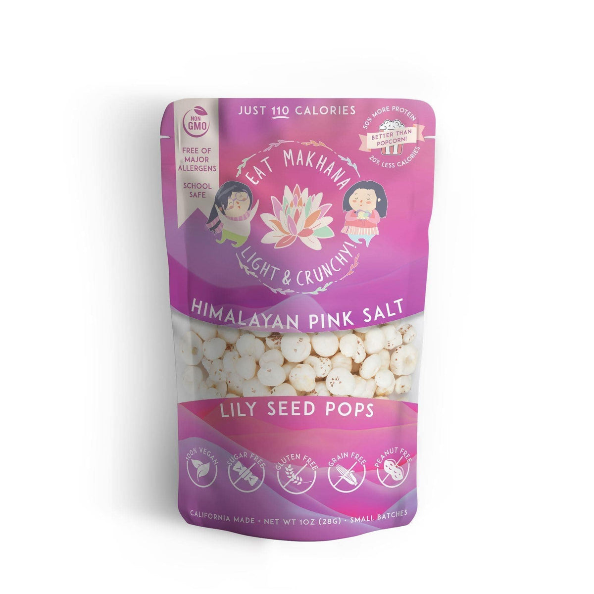 [Eat Makhana] Himayalan Pink Salt Water Lily Seed Pops | 1oz exclusive