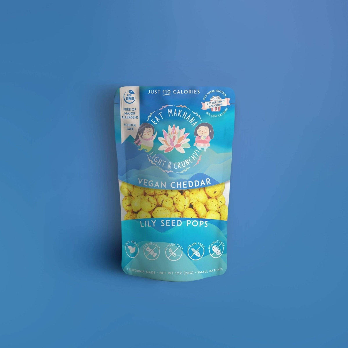 [Eat Makhana] Vegan Cheddar Water Lily Seed Pops | 1oz exclusive at