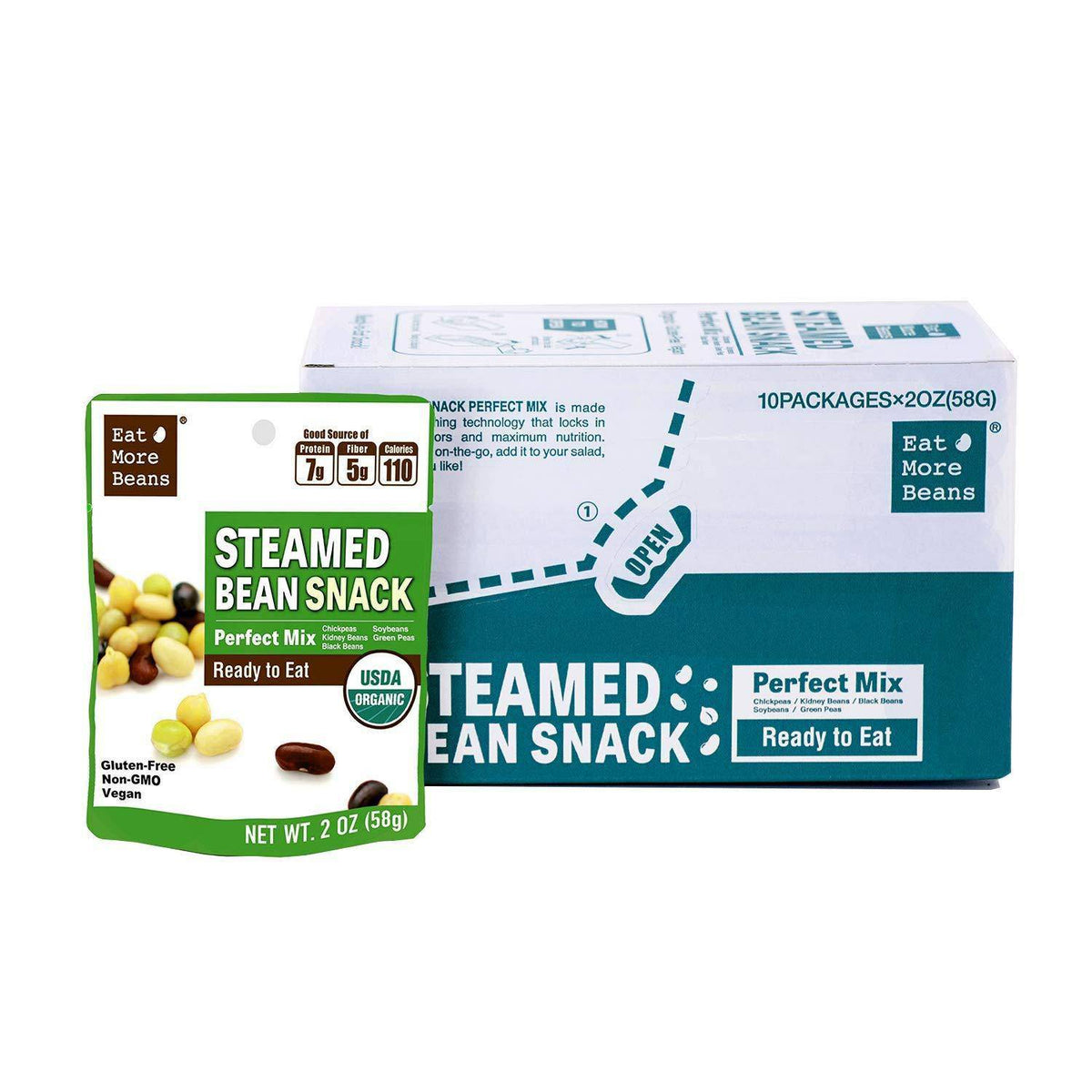 [Eat More Beans] Perfect Mix STEAMED BEAN SNACK | 2oz | 1 Bag
