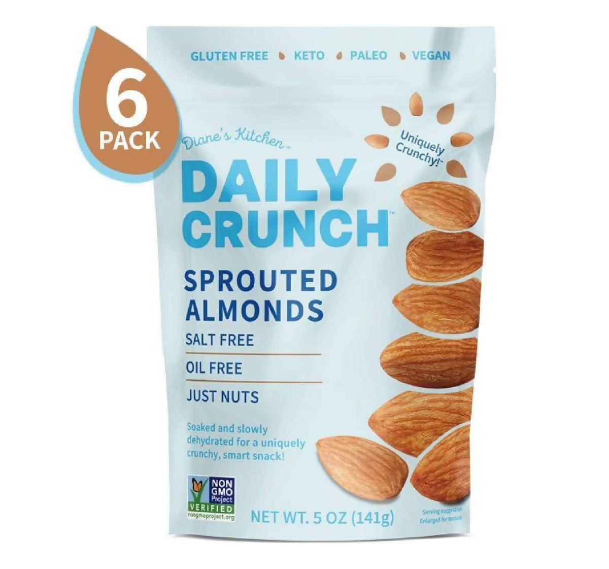 [Daily Crunch Snacks] Just. Almonds. I 5oz bag I 6 Pack exclusive at