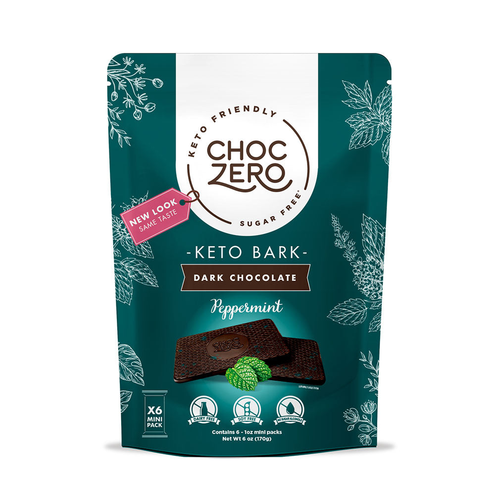[Choc Zero] Dark Chocolate Peppermint Keto Bark | 6oz | 1 Bag