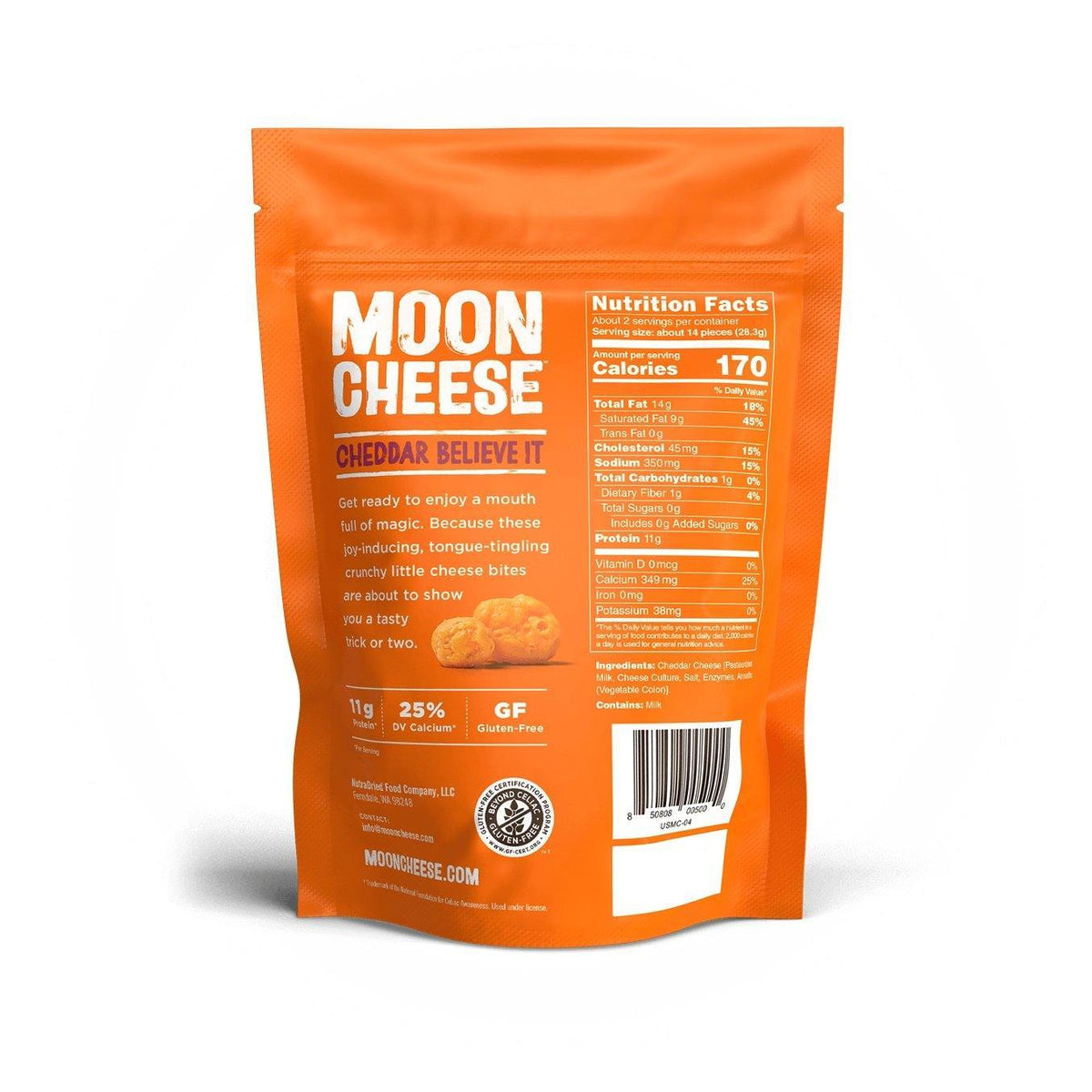 [Moon Cheese] Cheddar Believe It I 1oz or 2 oz bags exclusive at