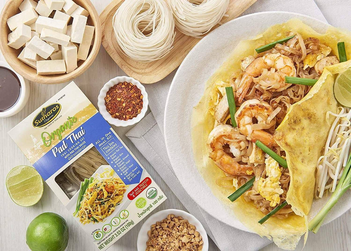 Sutharos Organic Pad Thai Noodle Meal Kit exclusive at Tastermonial