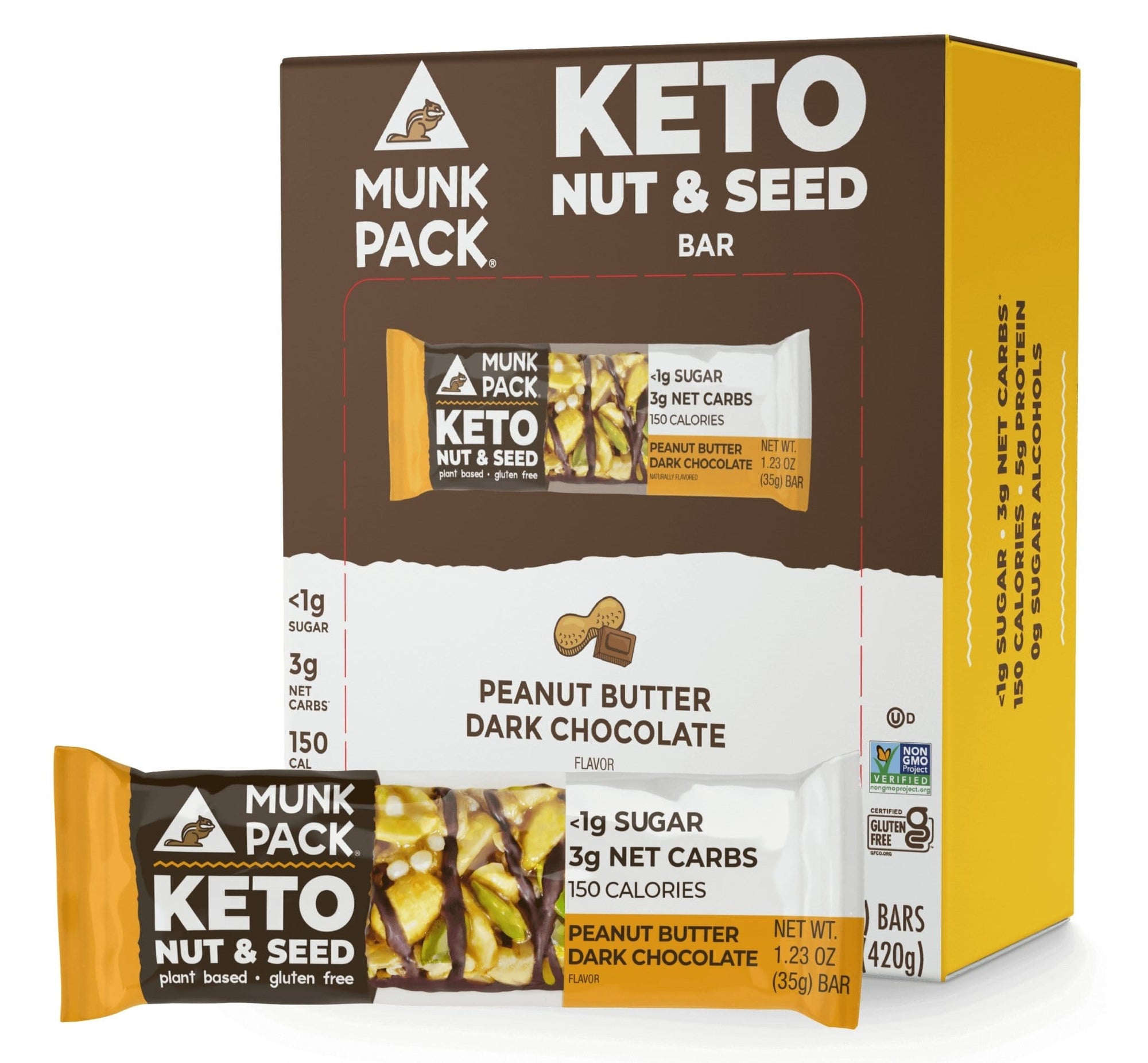 Peanut Butter Dark Chocolate Keto Nut & Seed Bar, 12-Pack exclusive at
