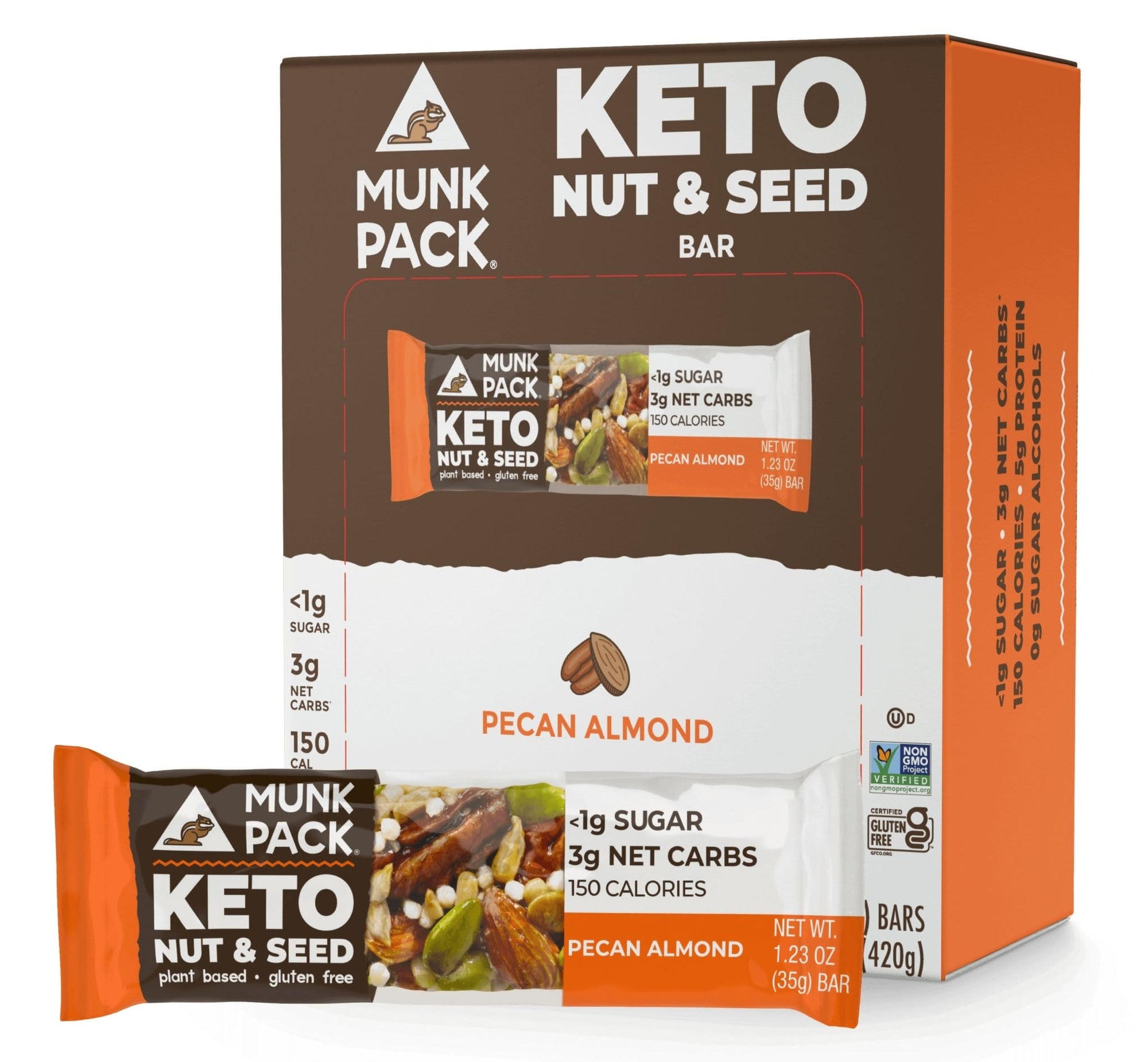 Pecan Almond Keto Nut & Seed Bar, 12-Pack exclusive at Tastermonial