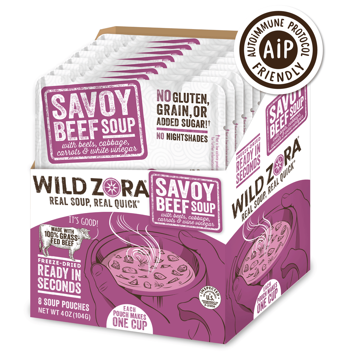 [Wild Zora] Soups - Savoy Beef with Beets, Cabbage, Carrots &amp; Wine Vinegar | 0.5oz | 1 Pack