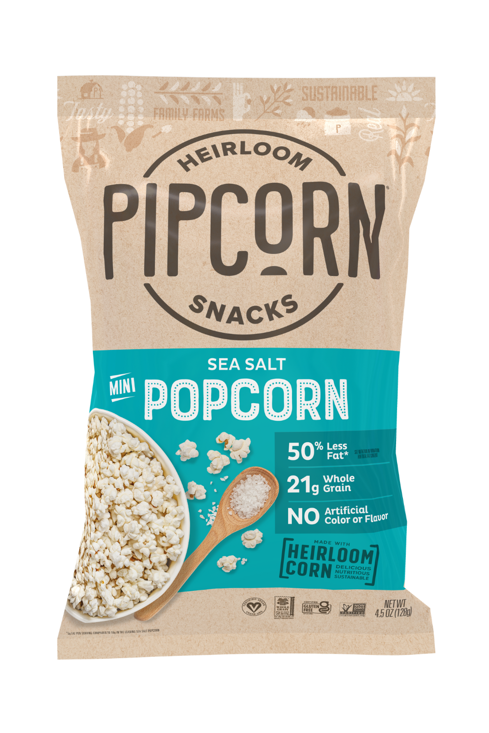 [Pipcorn] Sea Salt Mini Popcorn - 1 oz
