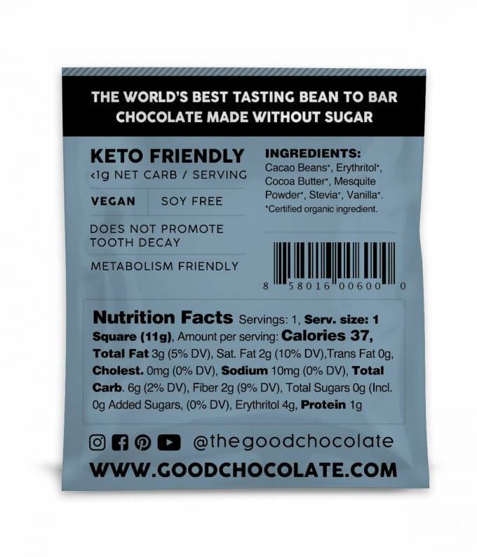 Dark Chocolate 65% Zero Sugar Square exclusive at Tastermonial