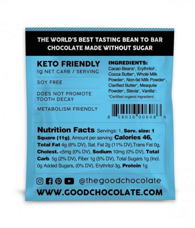 Milk Chocolate 54% Zero Sugar Square exclusive at Tastermonial