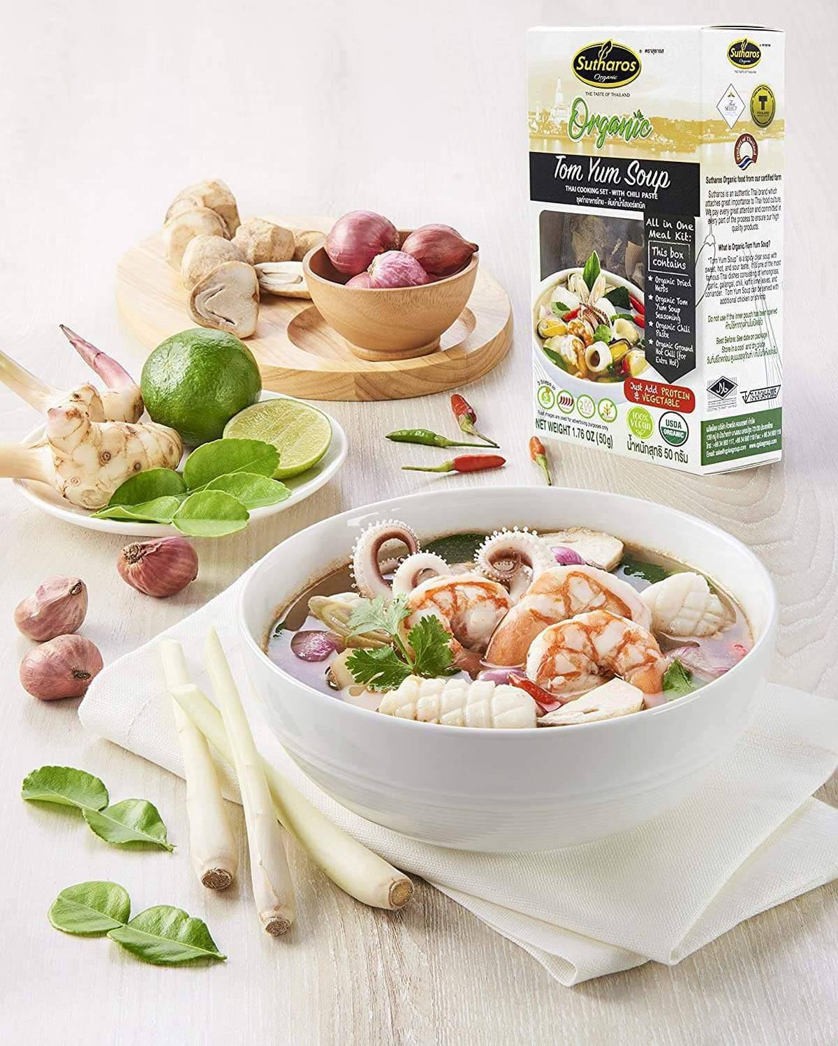 Sutharos Organic Tom Yum Soup Thai Meal Kit exclusive at Tastermonial