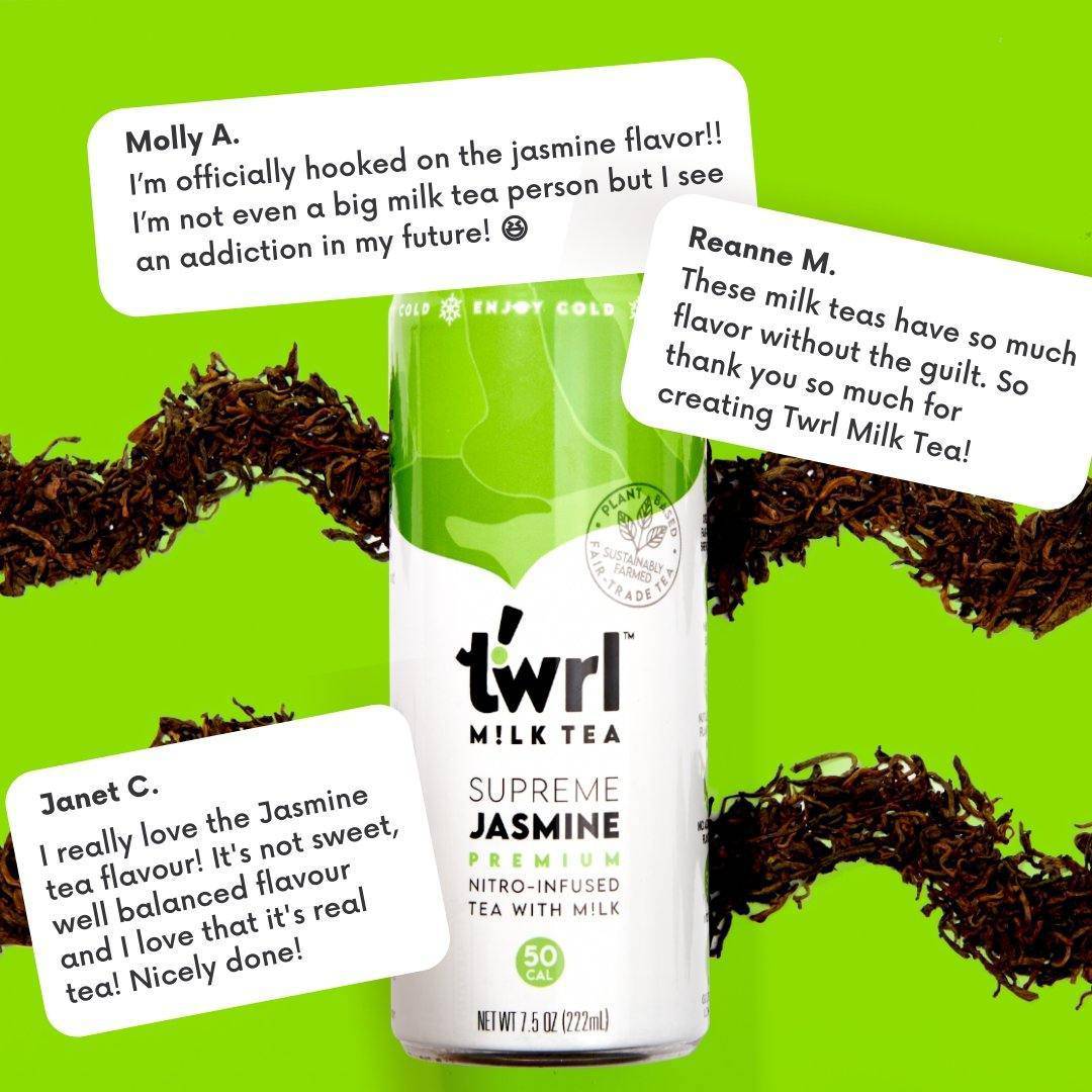 [Twrl Tea] Supreme Jasmine Milk Tea | 7.5 oz | 1 can