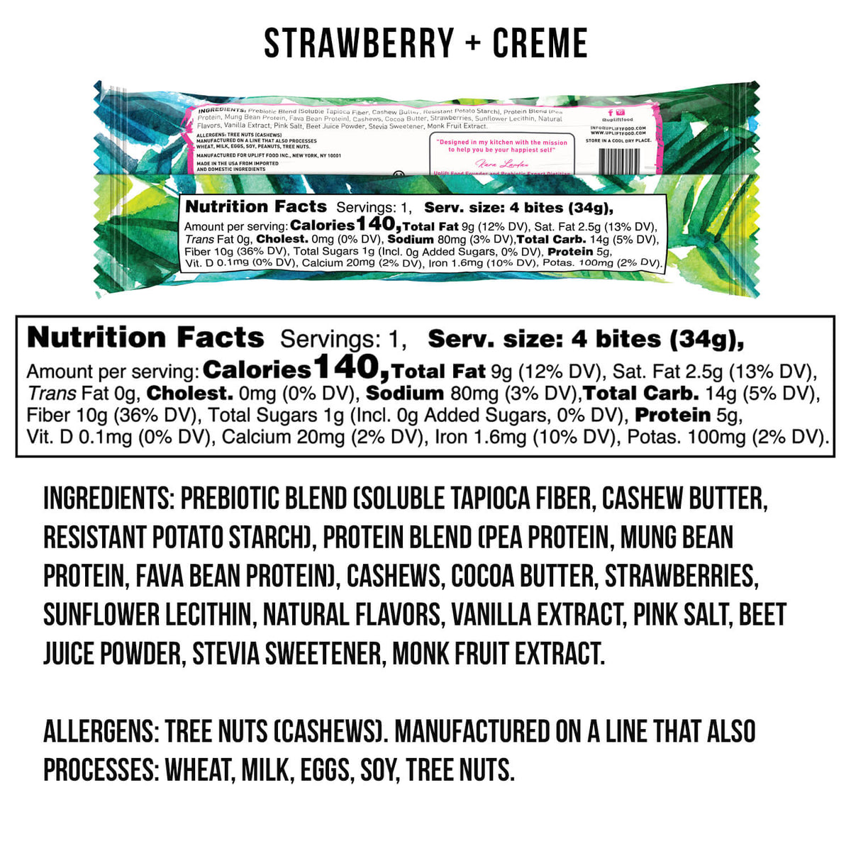 [Uplift Food] Prebiotic Bliss Bites™ | Strawberry + Creme