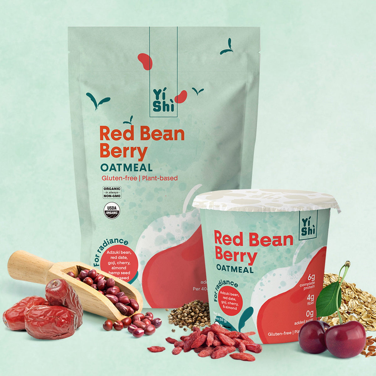 [Yishi] Red Bean Berry Oatmeal Cup | 50g | 1 Cup
