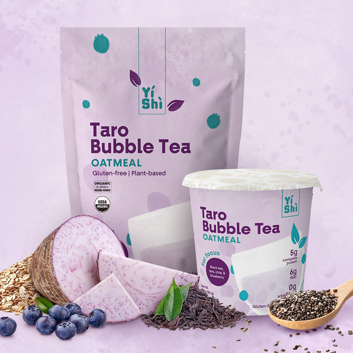 [Yishi] Taro Bubble Tea Oatmeal Cup | 50g | 1 Cup